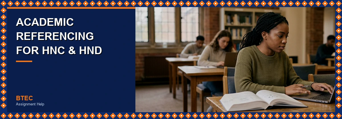 Academic Referencing for BTEC HNC and HND | student cross-referencing a textbook