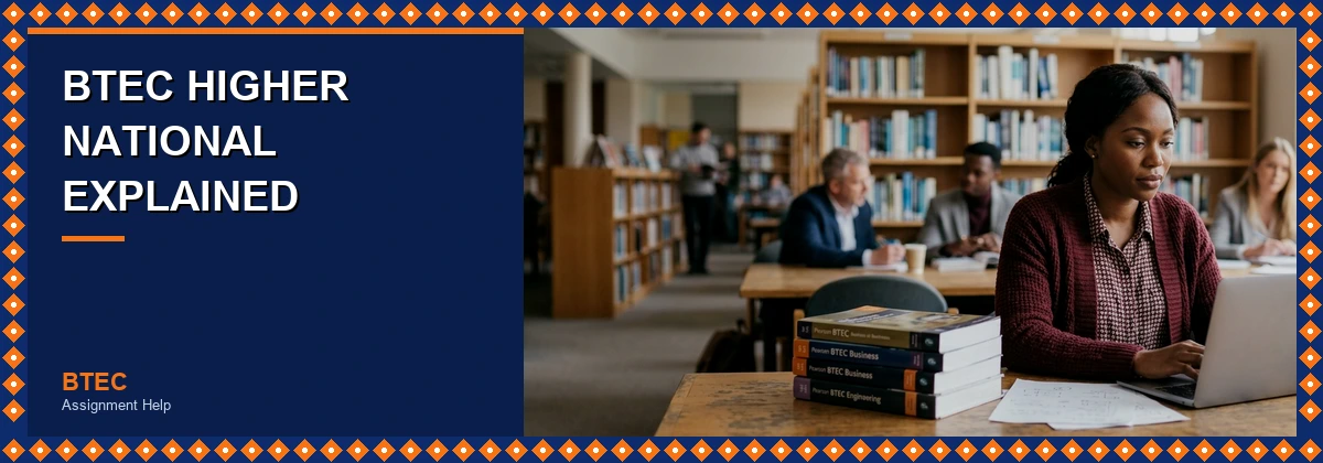 BTEC Higher National Explained | adult student studying HNC and HND textbooks