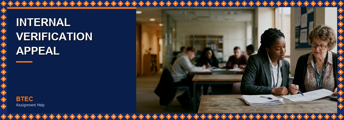BTEC Internal Verification Appeal | student in a formal meeting with a tutor