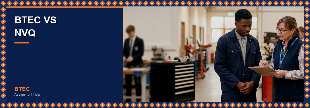 BTEC vs NVQ | workplace assessor observing a trainee