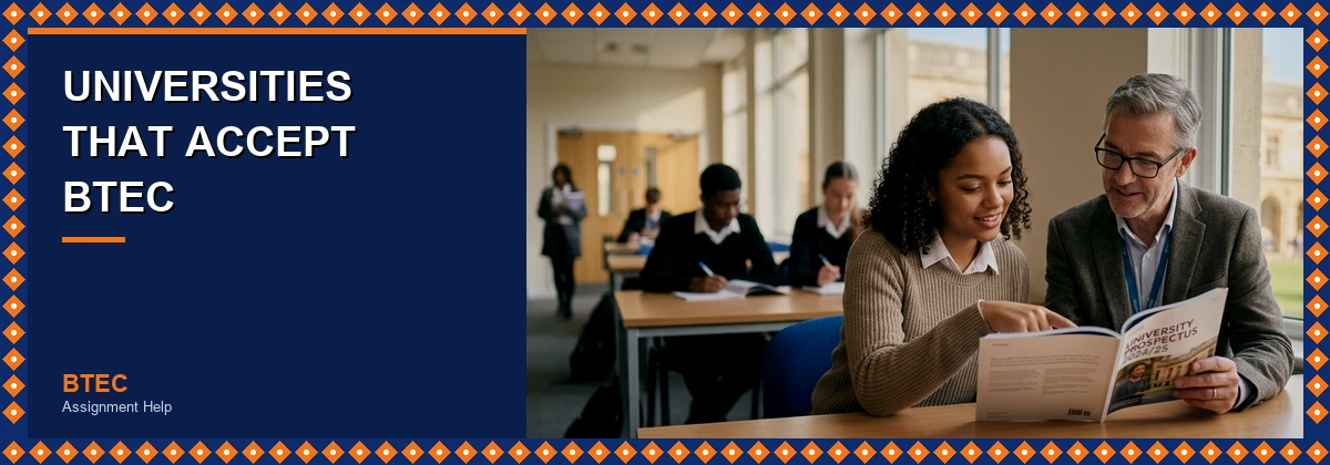 Universities That Accept BTEC | student reviewing a university prospectus